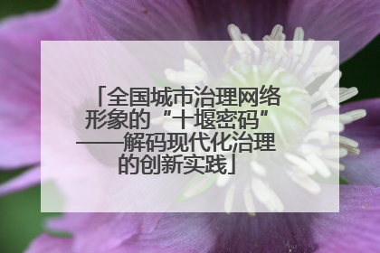 全国城市治理网络形象的“十堰密码”——解码现代化治理的创新实践