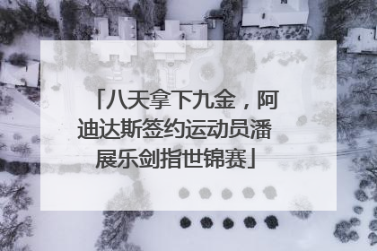 八天拿下九金，阿迪达斯签约运动员潘展乐剑指世锦赛