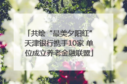 共绘“最美夕阳红” 天津银行携手10家 单位成立养老金融联盟