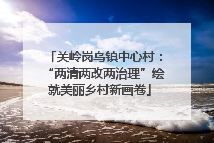 关岭岗乌镇中心村：“两清两改两治理”绘就美丽乡村新画卷