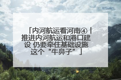 内河航运看河南④丨推进内河航运和港口建设 仍要牵住基础设施这个“牛鼻子”