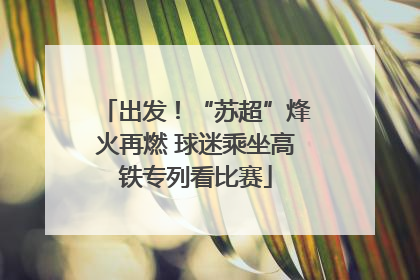 出发！“苏超”烽火再燃 球迷乘坐高铁专列看比赛