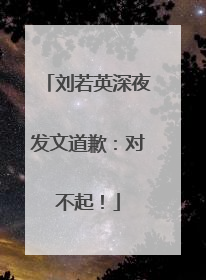 刘若英深夜发文道歉：对不起！