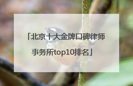 北京十大金牌口碑律师事务所top10排名