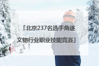 北京237名选手角逐文物行业职业技能竞赛