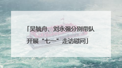 吴毓舟、刘永强分别带队开展“七一”走访慰问