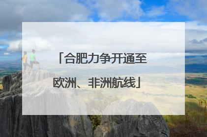 合肥力争开通至欧洲、非洲航线