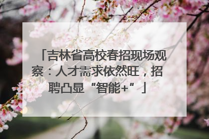吉林省高校春招现场观察：人才需求依然旺，招聘凸显“智能+”