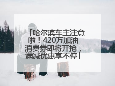 哈尔滨车主注意啦！420万加油消费券即将开抢，满减优惠享不停