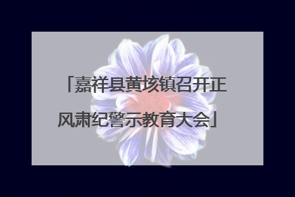 嘉祥县黄垓镇召开正风肃纪警示教育大会
