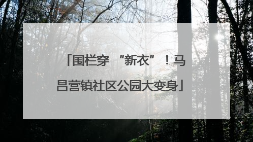 围栏穿 “新衣”！马昌营镇社区公园大变身