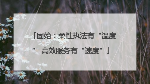 固始：柔性执法有“温度” 高效服务有“速度”
