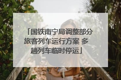 国铁南宁局调整部分旅客列车运行方案 多趟列车临时停运