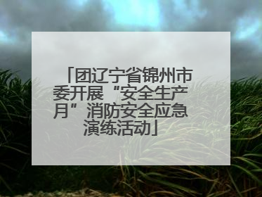 团辽宁省锦州市委开展“安全生产月”消防安全应急演练活动