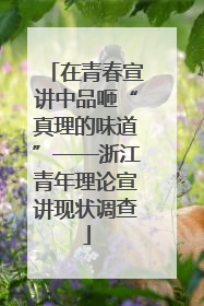 在青春宣讲中品咂“真理的味道”——浙江青年理论宣讲现状调查