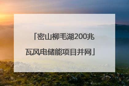 密山柳毛湖200兆瓦风电储能项目并网