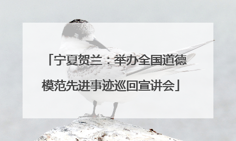 宁夏贺兰：举办全国道德模范先进事迹巡回宣讲会