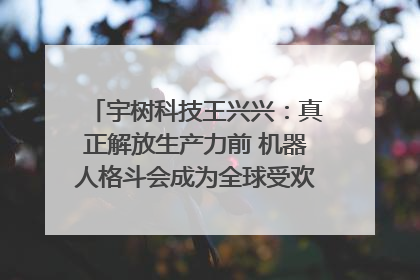 宇树科技王兴兴：真正解放生产力前 机器人格斗会成为全球受欢迎的赛事｜科技观察
