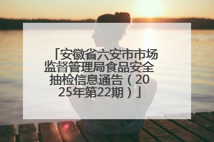 安徽省六安市市场监督管理局食品安全抽检信息通告（2025年第22期）