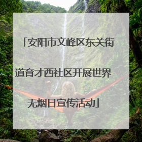 安阳市文峰区东关街道育才西社区开展世界无烟日宣传活动