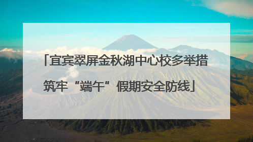 宜宾翠屏金秋湖中心校多举措筑牢“端午”假期安全防线