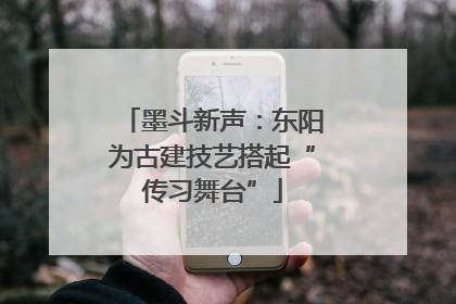 墨斗新声：东阳为古建技艺搭起“传习舞台”