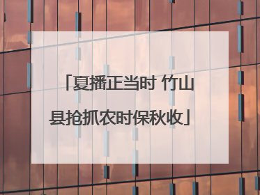 夏播正当时 竹山县抢抓农时保秋收