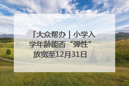 大众帮办｜小学入学年龄能否“弹性”放宽至12月31日？有地方已在探索