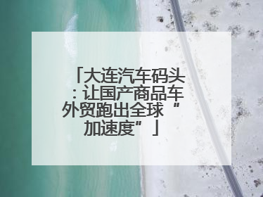 大连汽车码头：让国产商品车外贸跑出全球“加速度”