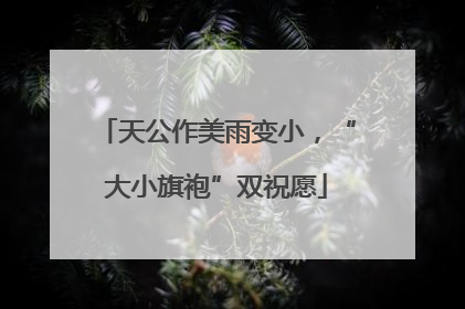 天公作美雨变小，“大小旗袍”双祝愿