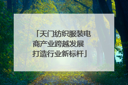 天门纺织服装电商产业跨越发展 打造行业新标杆