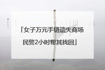 女子万元手链遗失商场 民警2小时帮其找回