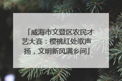 威海市文登区农民才艺大赛：樱桃红处歌声扬，文明新风满乡间