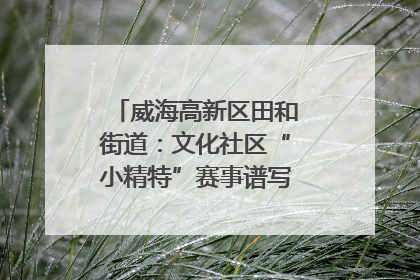 威海高新区田和街道：文化社区“小精特”赛事谱写文化赋能新乐章
