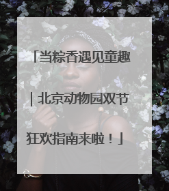 当粽香遇见童趣｜北京动物园双节狂欢指南来啦！
