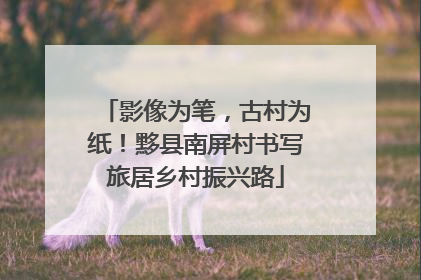 影像为笔，古村为纸！黟县南屏村书写旅居乡村振兴路