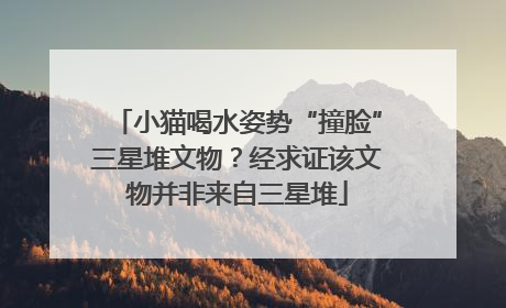 小猫喝水姿势“撞脸”三星堆文物？经求证该文物并非来自三星堆
