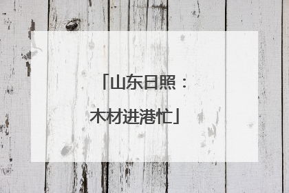 山东日照：木材进港忙