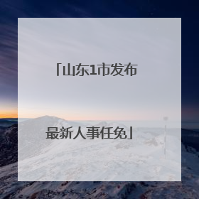 山东1市发布最新人事任免