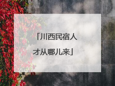 川西民宿人才从哪儿来