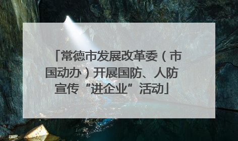 常德市发展改革委（市国动办）开展国防、人防宣传“进企业”活动