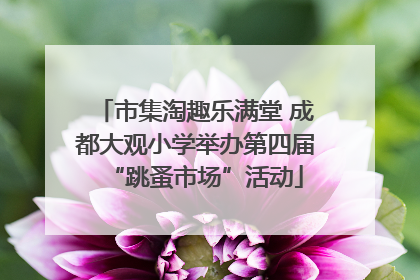 市集淘趣乐满堂 成都大观小学举办第四届“跳蚤市场”活动