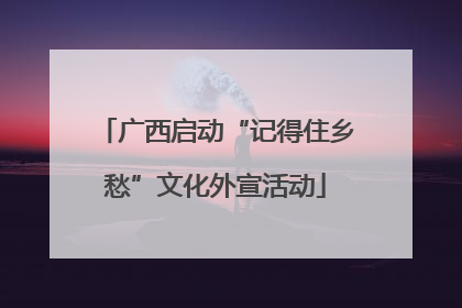 广西启动“记得住乡愁”文化外宣活动
