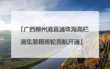 广西柳州港直通珠海高栏港集装箱班轮首航开通