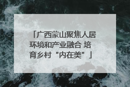 广西蒙山聚焦人居环境和产业融合 培育乡村“内在美”