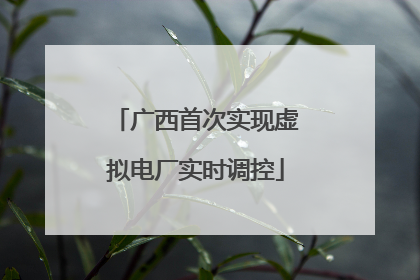 广西首次实现虚拟电厂实时调控