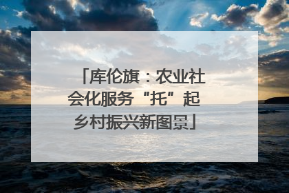 库伦旗：农业社会化服务“托”起乡村振兴新图景