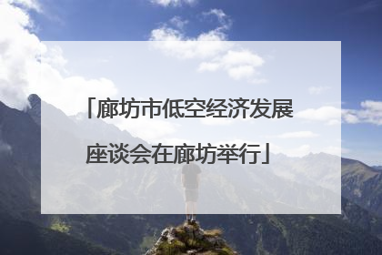 廊坊市低空经济发展座谈会在廊坊举行