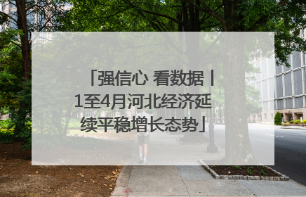 强信心 看数据丨1至4月河北经济延续平稳增长态势