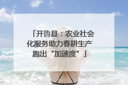 开鲁县：农业社会化服务助力春耕生产跑出“加速度”
